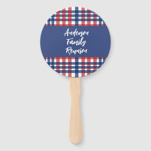 Red, White and Blue Family Reunion  Hand Fan