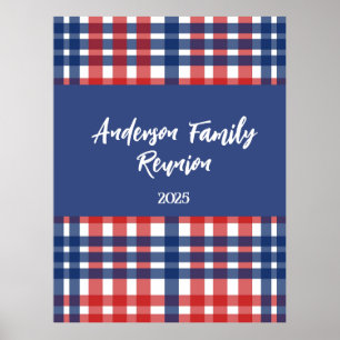 Red, White and Blue Family Reunion Magnet Poster