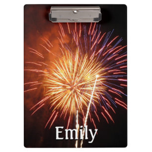 Red, White and Blue Fireworks I Patriotic Clipboard