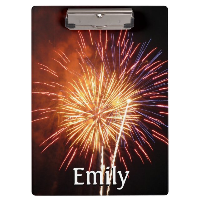 Red, White and Blue Fireworks I Patriotic Clipboard (Front)