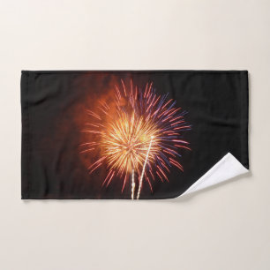 Red, White and Blue Fireworks I Patriotic Hand Towel