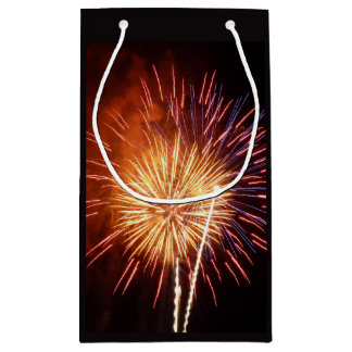 Red, White and Blue Fireworks I Patriotic Small Gift Bag