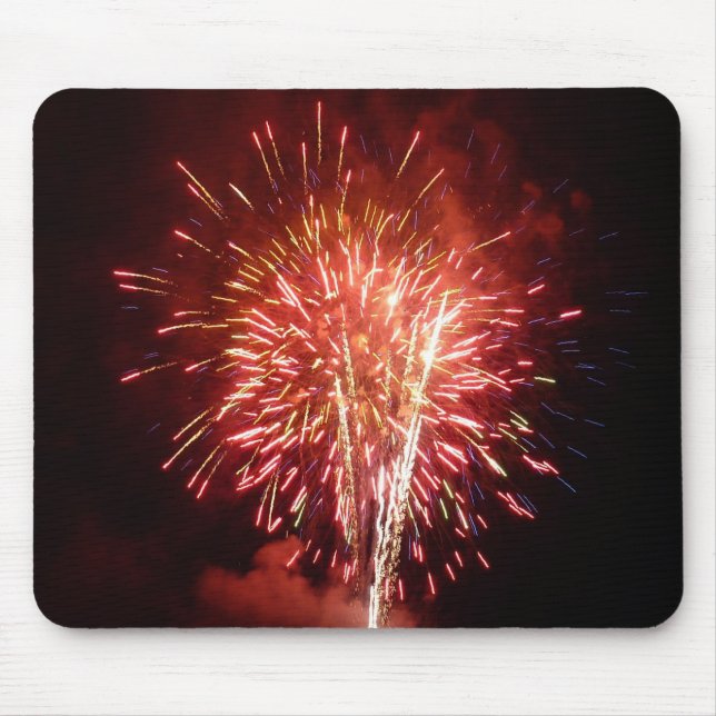 Red, White and Blue Fireworks II Patriotic Mouse Mat (Front)