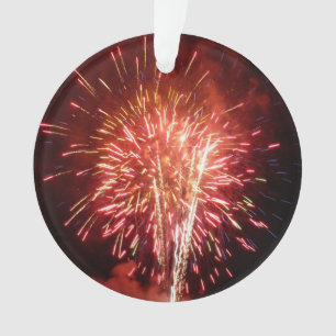 Red, White and Blue Fireworks II Patriotic Ornament