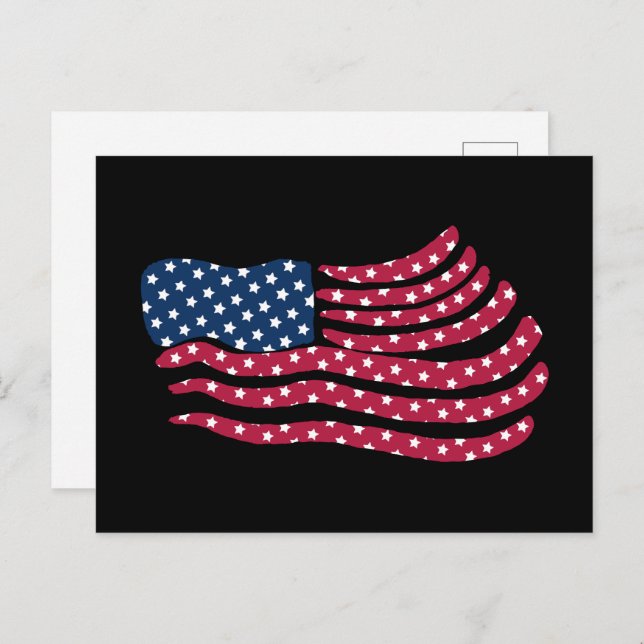 Red White And Blue Flag Design  Postcard (Front/Back)