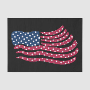 Red White And Blue Flag Design Tissue Paper