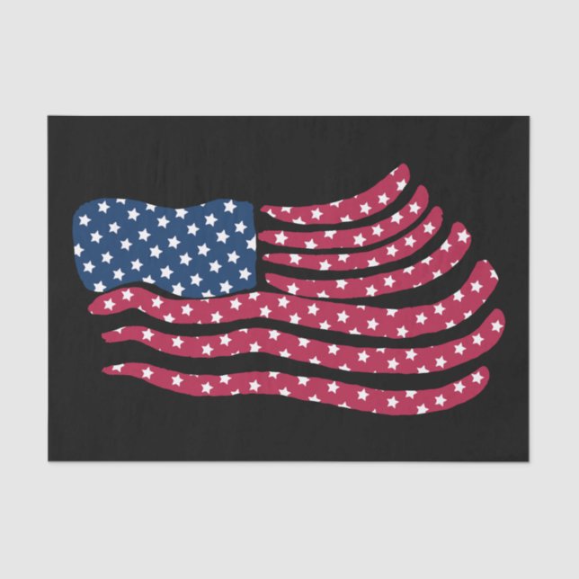 Red White And Blue Flag Design  Tissue Paper (Front)