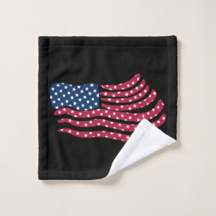Red White And Blue Flag Design Wash Cloth