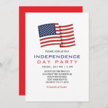 Red White and Blue Fourth of July Independence Day