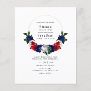 Red White and Blue Fourth of July Wedding Flyer