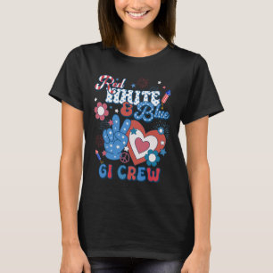Red White And Blue Gi Crew Endoscopy Rn Nurse 4th T-Shirt