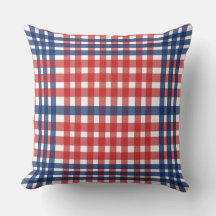 Red White and Blue Gingham Plaid