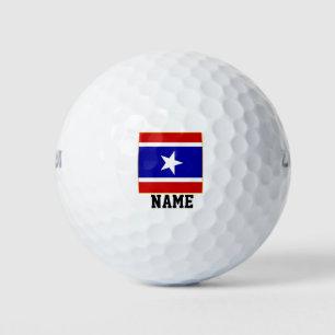 RED WHITE and BLUE Golf Balls