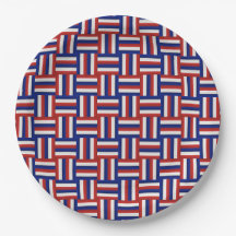 Red White and Blue Gradient Patriotic Zig Zag