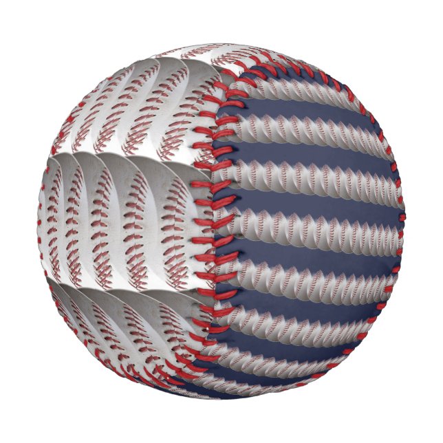 Red White and Blue Graphics Art Baseball (Angled)