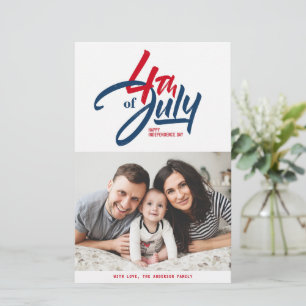 Red, White and Blue Happy Independence Day Photo