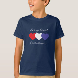 Red White and Blue Hearts T-Shirt