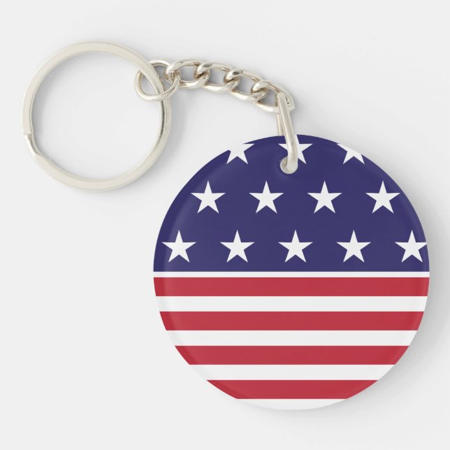 Red white and blue keychain (Front)