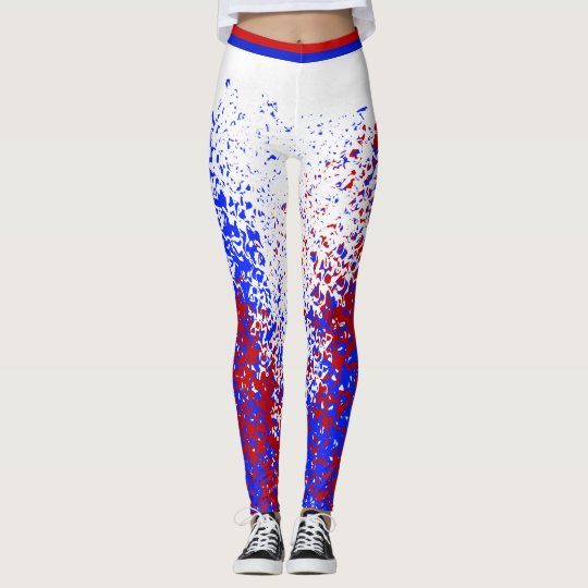 RED WHITE and BLUE Leggings Zazzle.co.uk