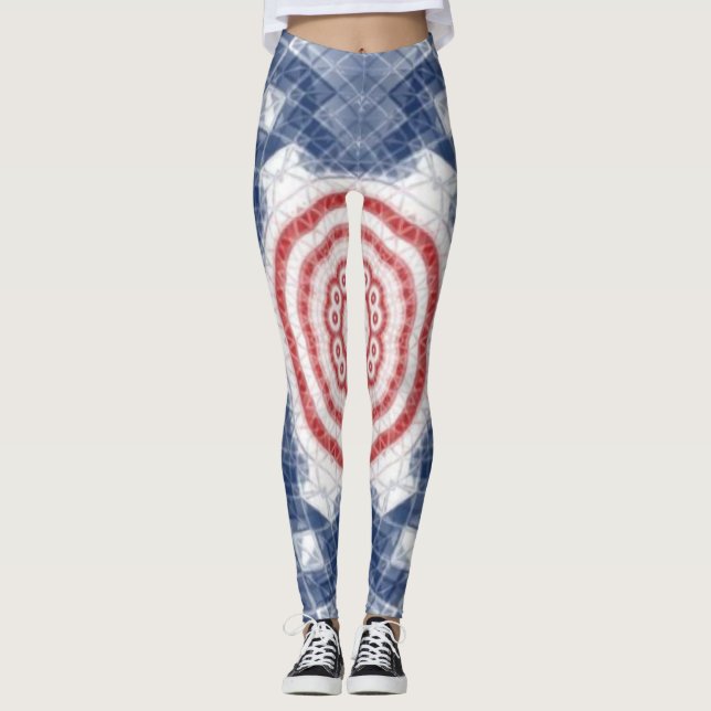 red white and blue  leggings (Front)