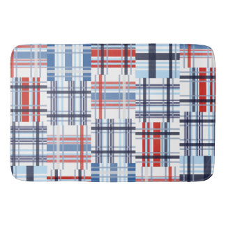 Red, White and Blue Madras Bath Mat
