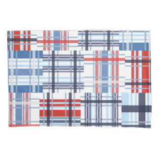 Red, White and Blue Madras Pillow Case