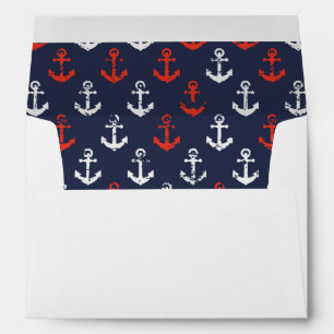 Red White And Blue Navy Pattern Envelope