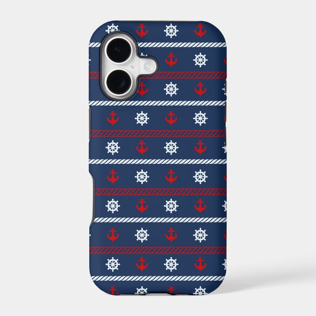 Red White And Blue Ocean Pattern (Back)