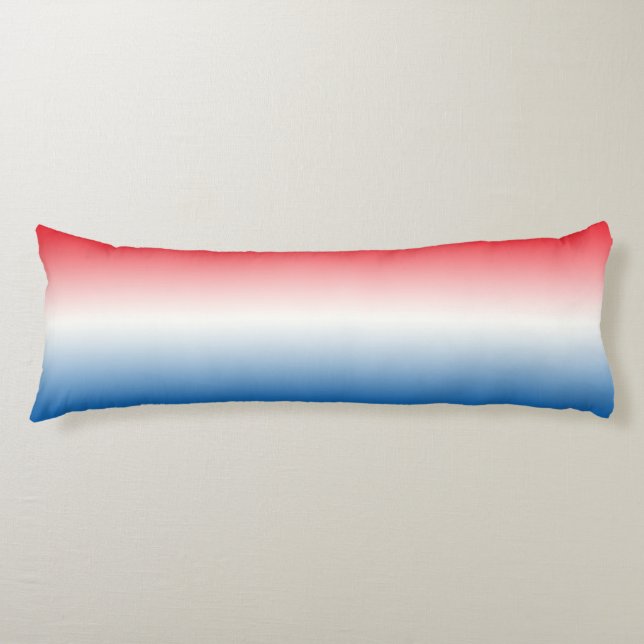 “Red White And Blue Ombre” Body Cushion (Front)