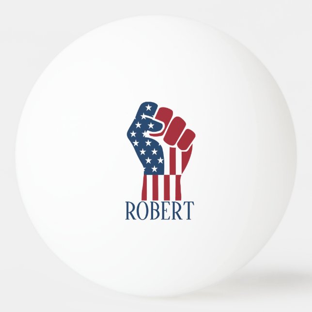 Red White and Blue Patriotic Ping Pong Ball (Front)