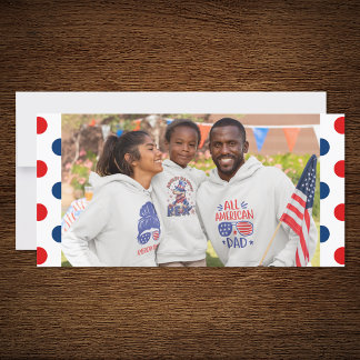 Red White and Blue Patriotic Polka Dots
