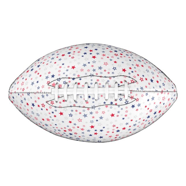 Red, White and Blue Patriotic Stars  American Football (Front)