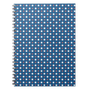 Red White and Blue Patriotic Stars Notebook
