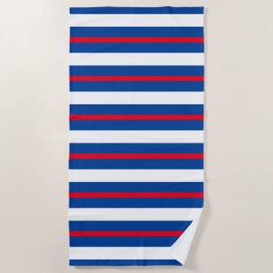 Red White and Blue Patriotic USA Beach Towel
