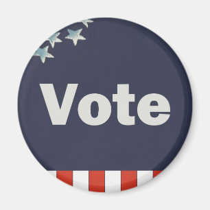 Red White and Blue Patriotic Vote Magnet