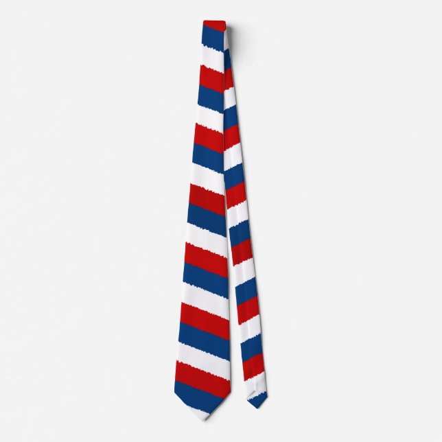 Red, White and Blue Pattern Tie (Front)