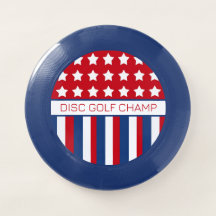 Red, White and Blue Personalised Disc Golf Frisbee