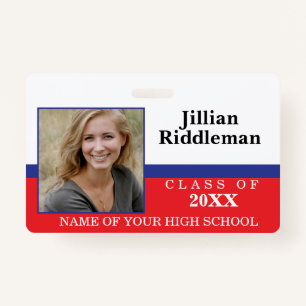 Red, White and Blue Photo Event  Badge ID Badge