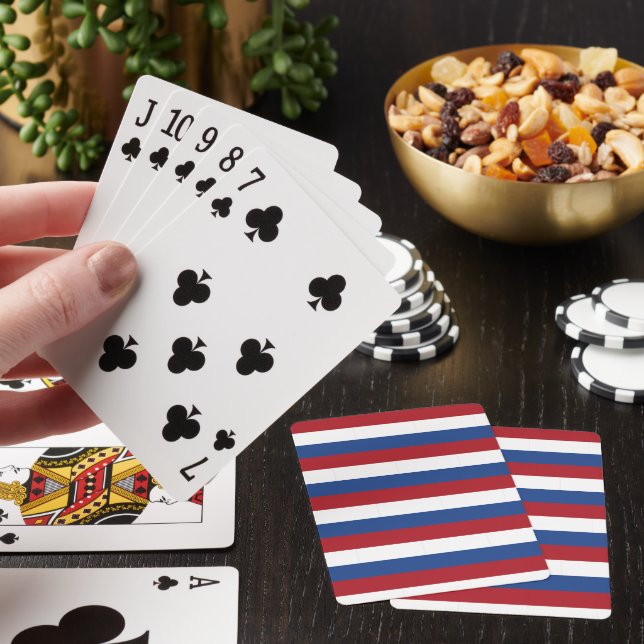 Red White and Blue Playing Cards (In Situ)