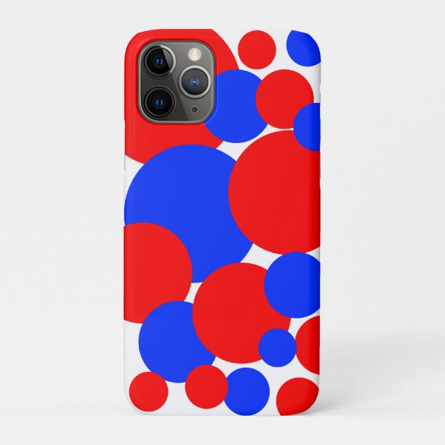  Red, White and Blue Polka Dots   Case-Mate iPhone Case (Back)