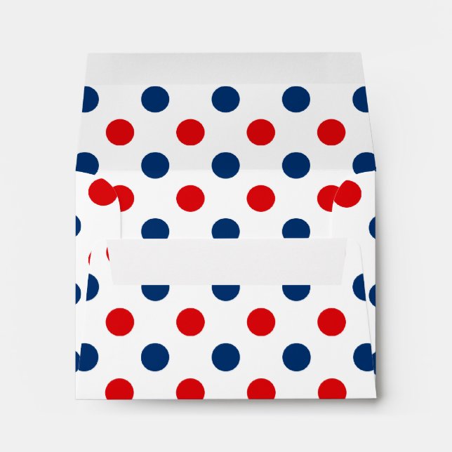 Red White and Blue Polka Dots Envelopes (Back (Bottom))