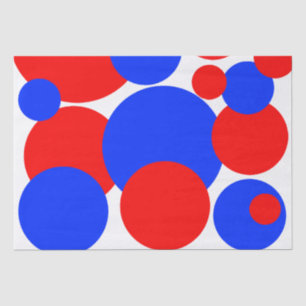 Red, White and Blue Polka Dots  Tissue Paper