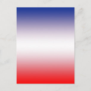 Red, white and blue postcard