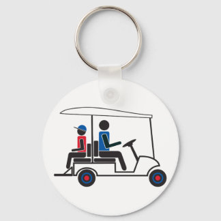 red, White and Blue PTC GA Family Golf Cart Key Ring