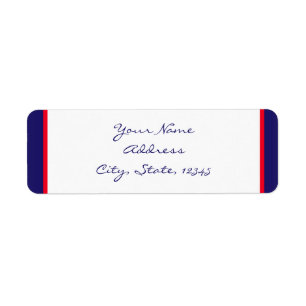 Red White and Blue Return Address