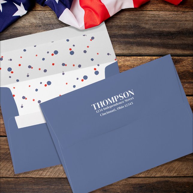 Red, White, and Blue Return Address Envelope (Creator Uploaded)