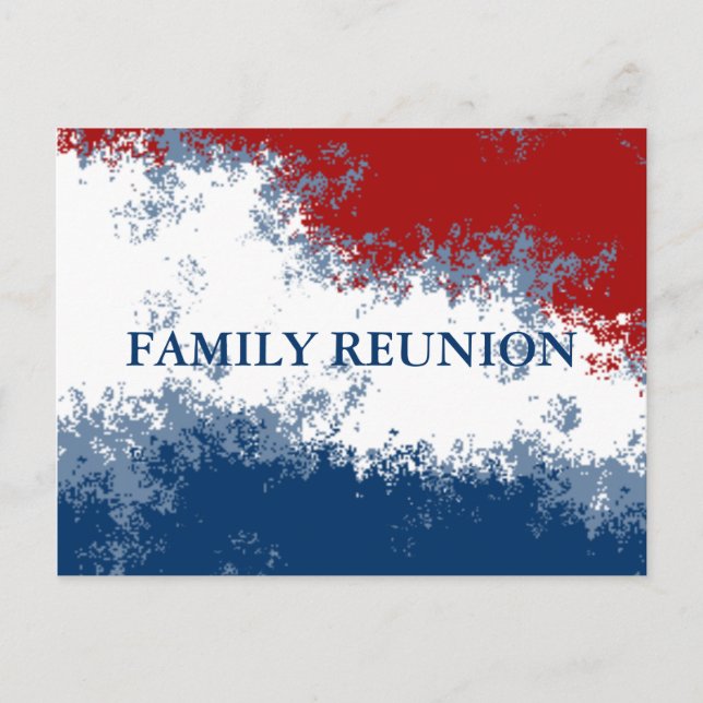 Red White and Blue Reunion Postcard (Front)