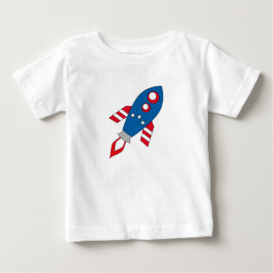 Red white and blue Rocket Baby T-Shirt