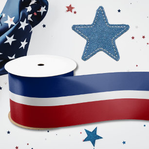 Red White and Blue  Satin Ribbon