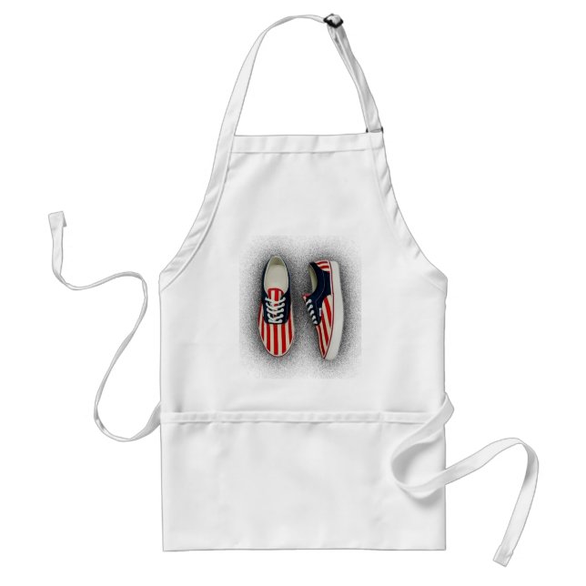 Red White and Blue Sneakers Cool Apron (Front)